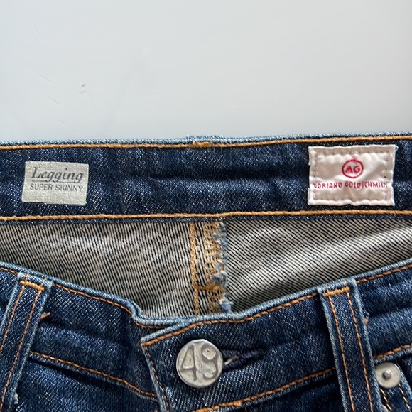 AG Super Skinny Dark Wash Legging Jeans - Picture 3 of 9